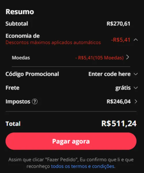 Imagen na descrição da promoção