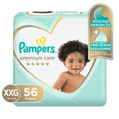 Fralda Pampers Premium Care Nova Jumbo Tamanho xxg 56 Unidades