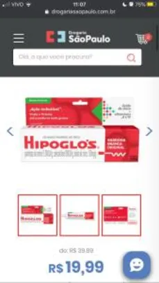 Promoção Hipoglos - Drogaria São Paulo - de R$39 por R$20