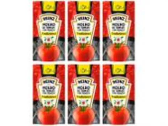 (APP) 12 Unid - Molho de Tomate Tradicional Heinz 340g