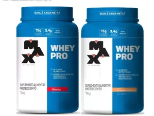 Kit 2x Pro Whey Concentrado 1kg (Total 2kg) - Max Titanium