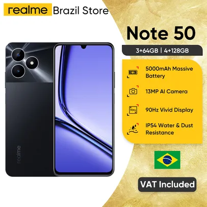 [DoBrasil] Realme-Note 50 Smartphone, 6,74 4gb/128gb 