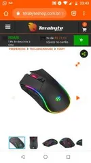 Mouse Gamer Havit MS1001 RGB 7 Botões 4800 DPI Preto | R$ 55