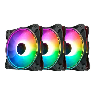 Kit Ventoinhas DeepCool Gamer Storm CF120 Plus 3x120mm A-RGB, DP-F12-AR-CF120P-3P