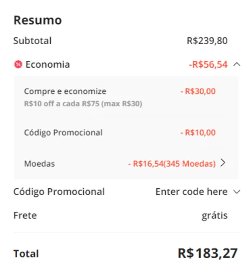 Imagem na descrição da promoção