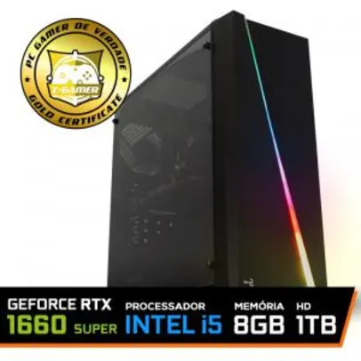 Pc Gamer T-Soldier Lvl-3 Intel Core i5 9400F / GeForce GTX 1660 Super 6GB / DDR4 8GB / HD 1TB / 500W