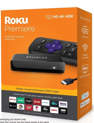 [Internacional] Roku Premiere 4K reprodutor de mídia de streaming | R$138