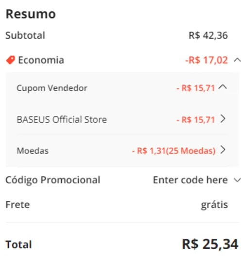 Imagem na descrição da promoção