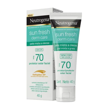 Protetor Solar Neutrogena Sun Fresh Derm Care Facial FPS70 40g