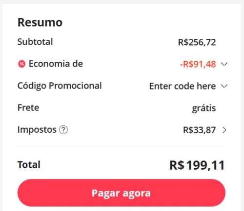 Imagem na descrição da promoção