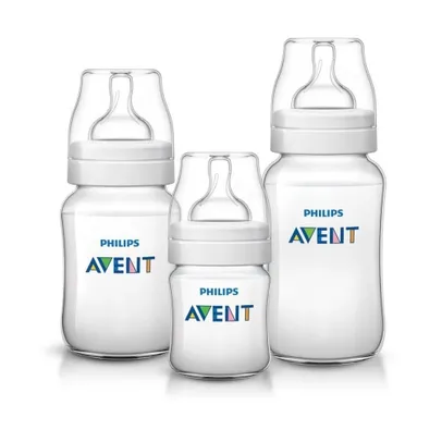 Mamadeira philips avent anti-colic SCD809/41 kit 3 pecas transparente