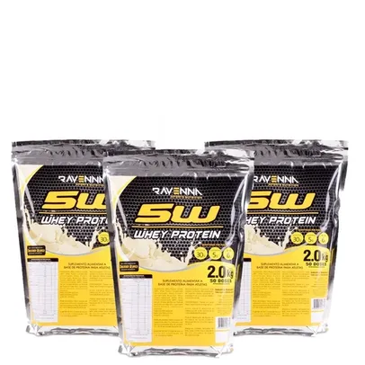 Kit Whey Protein 5w 6kg - Ravenna - Morango