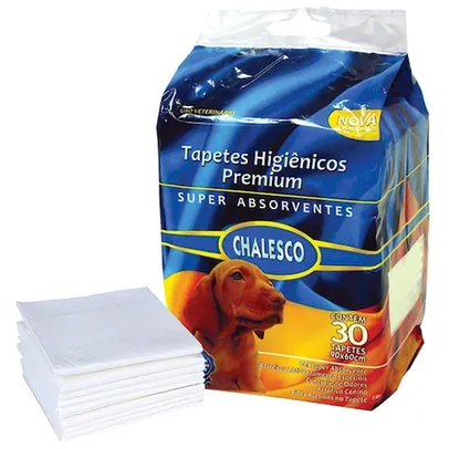 Tapete Higiênico para Cães Chalesco 90cm x 60cm - 30 Unidades