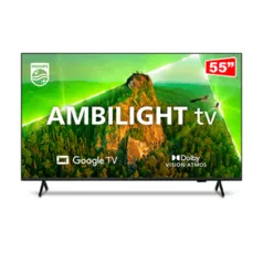 (AMBILIGHT) Smart TV Philips 55" 4K UHD LED 55PUG7908/78, Ambilight, Dolby Vision, Dolby Atmos