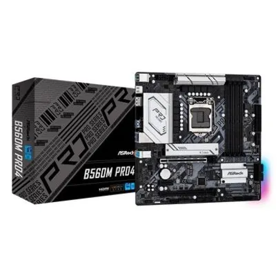 Placa Mãe ASRock B560M Pro4, Intel LGA1200, Micro ATX, DDR4 | R$855