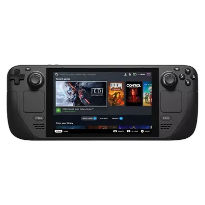 (moedas / Do Brasil) Console Portátil Valve Steam Deck 1010 Wi Fi / Bluetooth 7  com 64GB eMMC - Preto