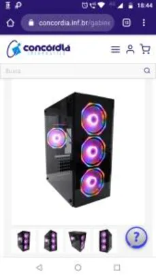 Gabinete Gamer Glass Pc Fort | R$254