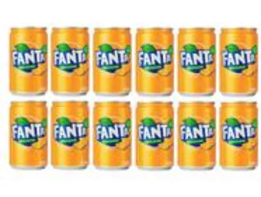 12 Unidades Refrigerante Lata Fanta Laranja 12 Unidades - 220ml