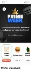 Uma semana de descontos para clientes Prime