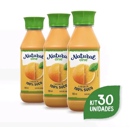 Kit Suco de Laranja Integral 180ml Ambiente - 30 unidades