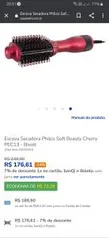 Escova Secadora Philco Soft Beauty Cherry | R$170