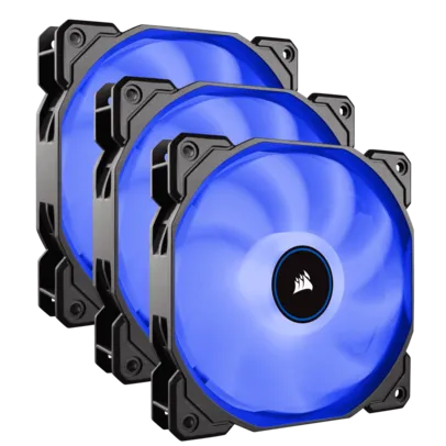  Kit Fan com 3 Unidades Corsair AF120, 52CFM, Led Blue 120mm, CO-9050084-WW