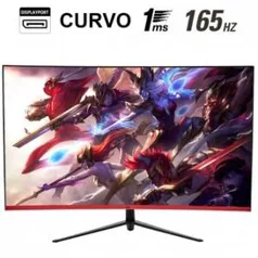 Monitor Gamer HQ Curvo 31.5 Pol, Full HD, 165Hz, 1ms, HDMI, Display Port