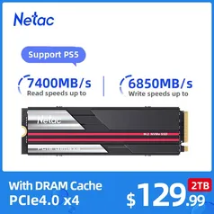 SSD NETAC 2TB M.2 PCIE 4.0x4 NVME 7200 MB/S - PS5/PC 
