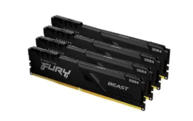 Memória Kingston Fury Beast, 32GB (4x8GB), 3600MHz, CL17