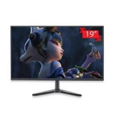 Monitor Bright Office, 19", LED, HD, 60Hz, 5ms, HDMI e VGA Preto - MT001