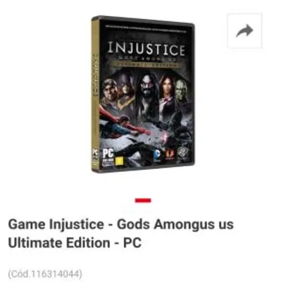 Game Injustice - Gods Amongus us Ultimate Edition - PC - R$5