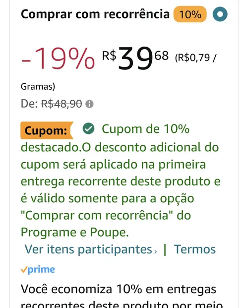 Imagem na descrição da promoção