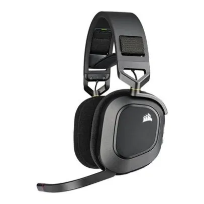 Headset Gamer Sem Fio Corsair HS80 Premium, RGB, Surround, Dolby Atmos, Wireless, Drivers 50mm, Preto - CA-9011235-NA