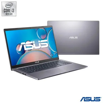 [PRIME] Notebook Asus, Intel Core i3 1005G1, 8GB, 256GB SSD, Tela de 15,6", W11, Cinza