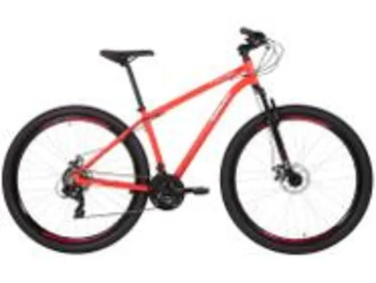 Bicicleta MTB Caloi Vulcan - Câmbio Shimano 21v, Freio a Disco - Tamanho 17"