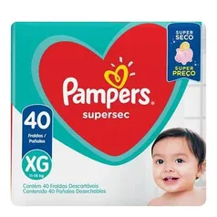 Fralda Pampers Supersec XG 40 Unidades