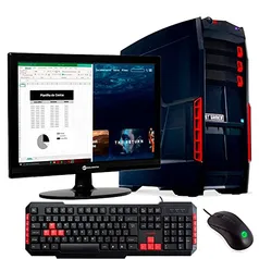 PC Gamer Completo Intel® Core™ i3-4130 3.4GHz 4GB SSD 120GB + Monitor 19" LED HDMI + Teclado Gamer Tgaming + Mouse Gamer 2400DPI Aura 2 com LED