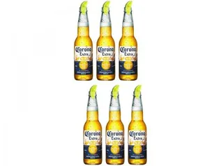 [Cliente Ouro][Pague 4 Leve 5]Cerveja Corona Extra Lager 6 Unidades Long Neck 330ml