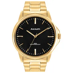 Relógio Akium Masculino Aço Dourado TMG7088N1C 03 ATM