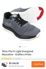 Tênis Fila Fr Light Energized Masculino - R$120