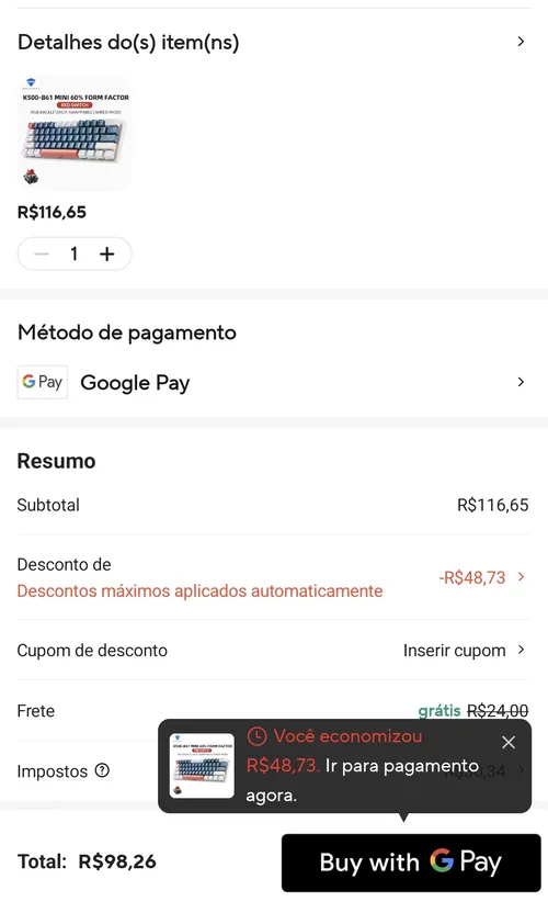 Imagem na descrição da promoção