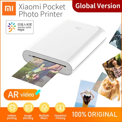 Impressora de bolso portátil 3000dpi Xiaomi Mijia | R$254