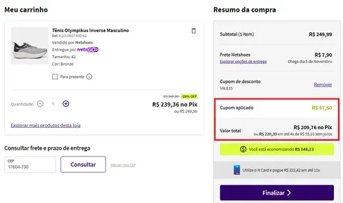 Imagem na descrição da promoção