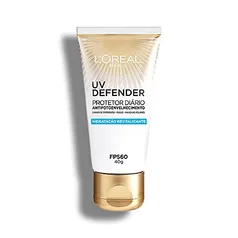 (REC) Protetor Solar Facial L'Oréal Paris UV Defender Hidratação FPS 60, 40g