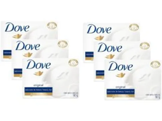 Sabonete Dove Original 90g - 6 Unidades - R$ 8,27