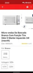 [AME] Micro-ondas Electrolux meo44 32L | R$484