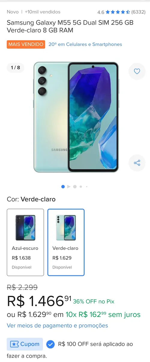 Imagem na descrição da promoção