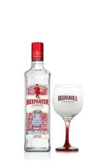 [Cliente Ouro/ De volta R$ 30] Kit Gin Beefeater Dry 750ml + Taça de Vidro 550ml | R$ 108