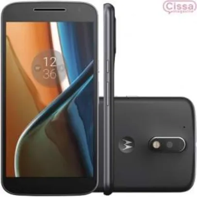 [Cissa Magazine] Smartphone Motorola Moto G4 16GB Dual XT1626 Desbloqueado Preto por R$ 1070
