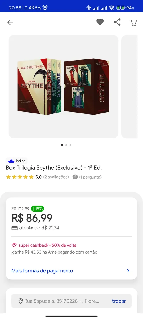 Imagem na descrição da promoção